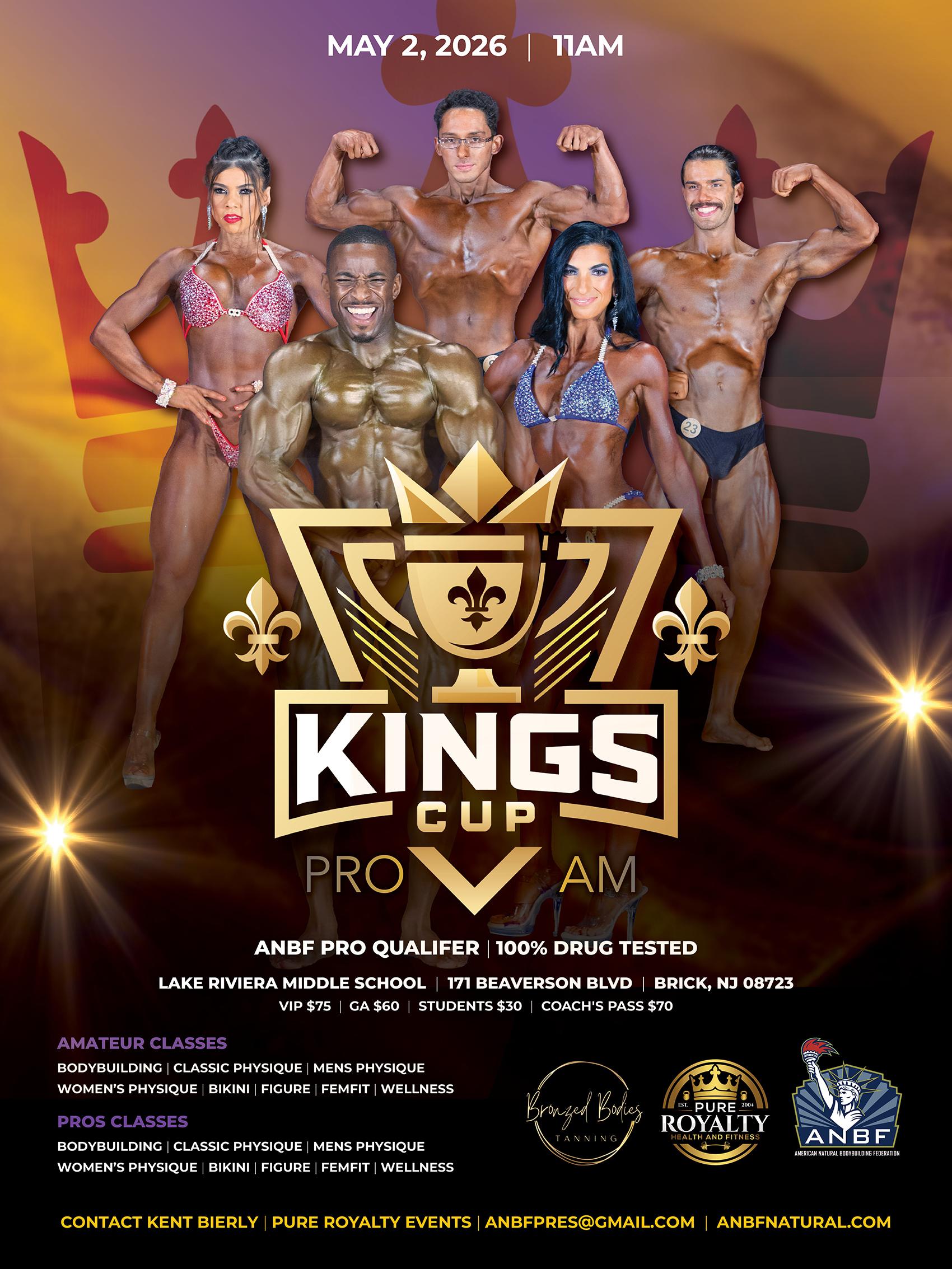 ANBF Kings Cup. Natural Bodybuilding. Drug Tested